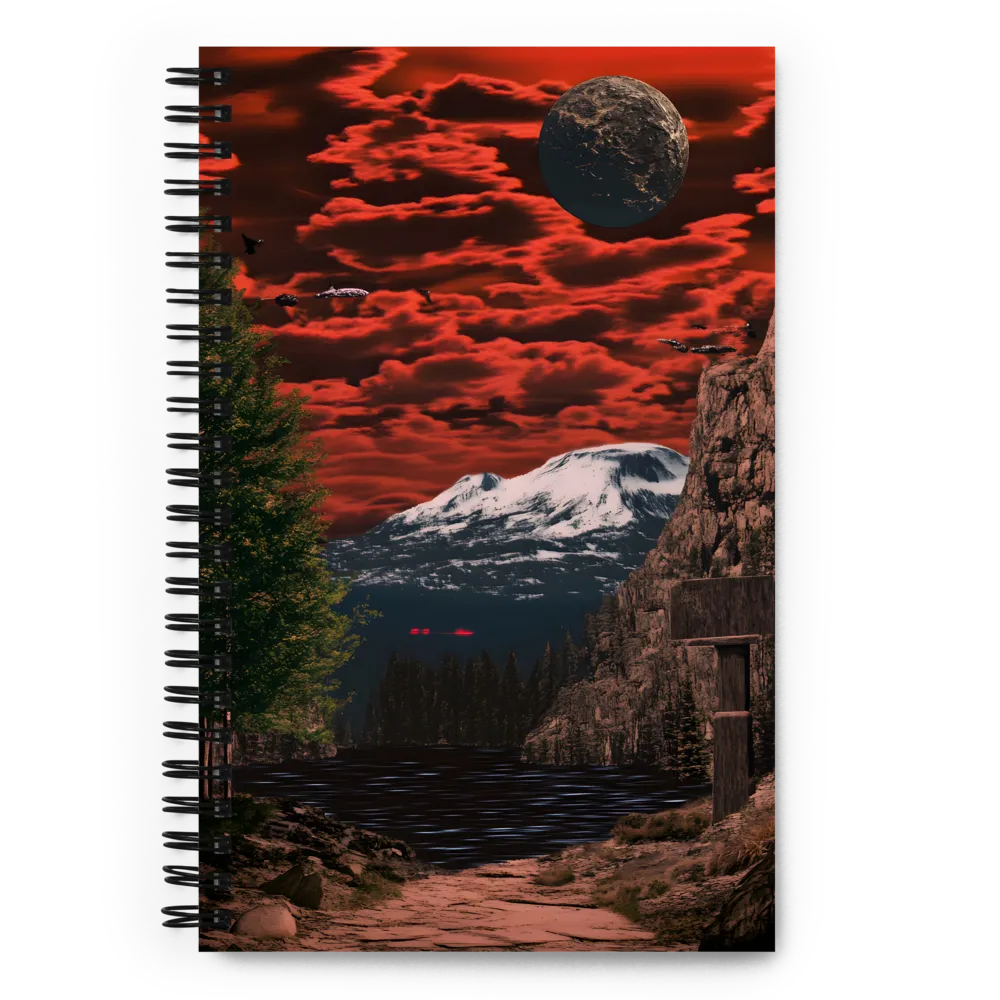 Mystical Reflections: A Surreal Landscape Adventure | Spiral Notebook