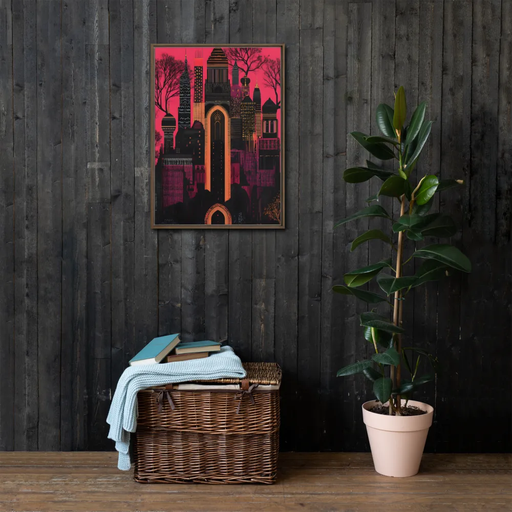 Urban Reverie | Canvas with Brown Frame | 20″×28″