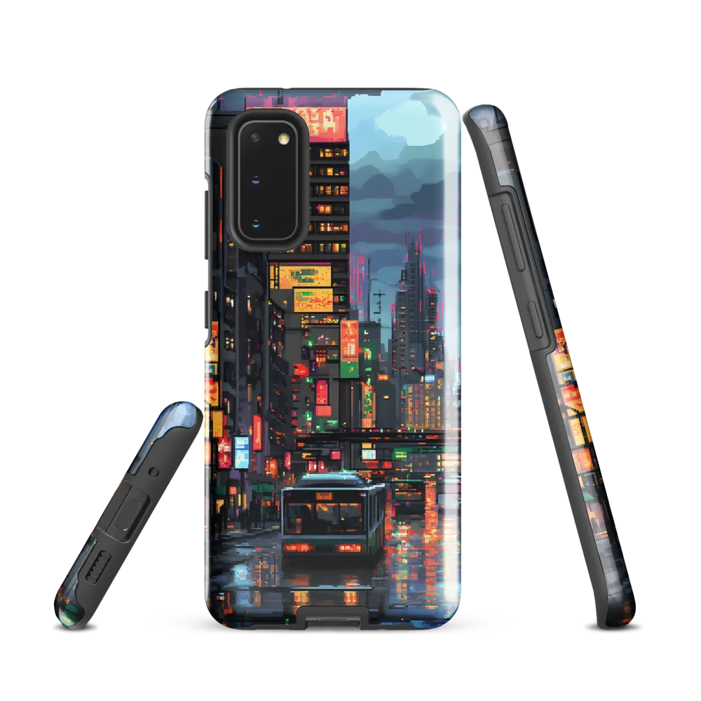 Neon Dreams: A Pixelated Urban Night