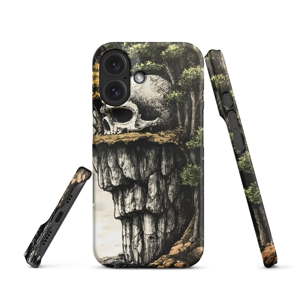 The Whispering Skull: A Surreal Encounter with Nature | Phone Case |  16 | Snap Case | Matte