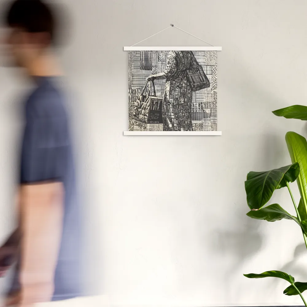 Urban Reflections: A Shopping Narrative | Poster With White Wood Hanger | 18″×18″