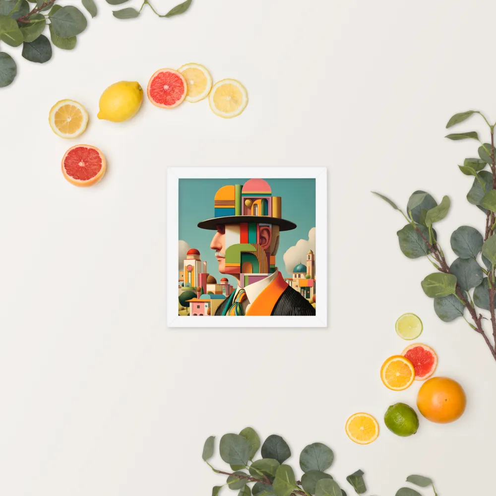 Architectural Profile 
 Poster with White Frame | 10″x 10″