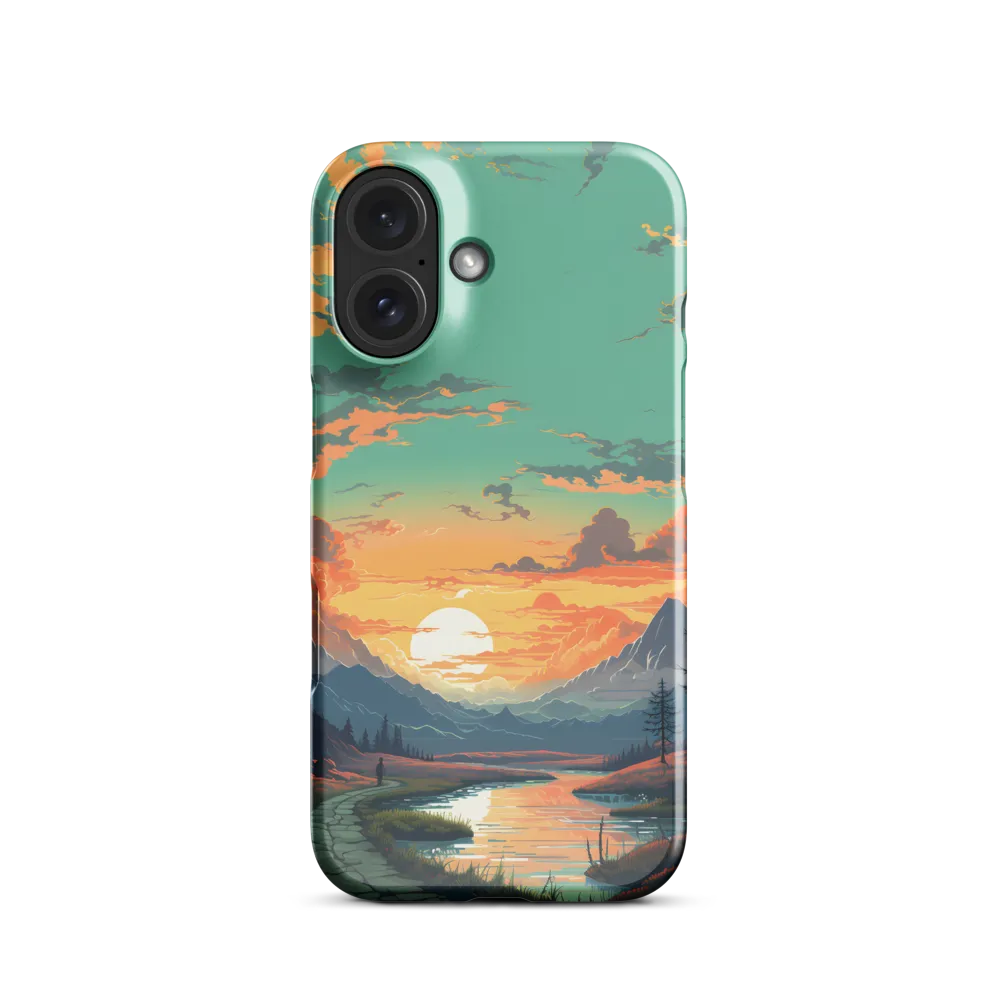 Tranquil Sunset Over the Majestic Mountains | Phone Case |  16 | Snap Case | Glossy