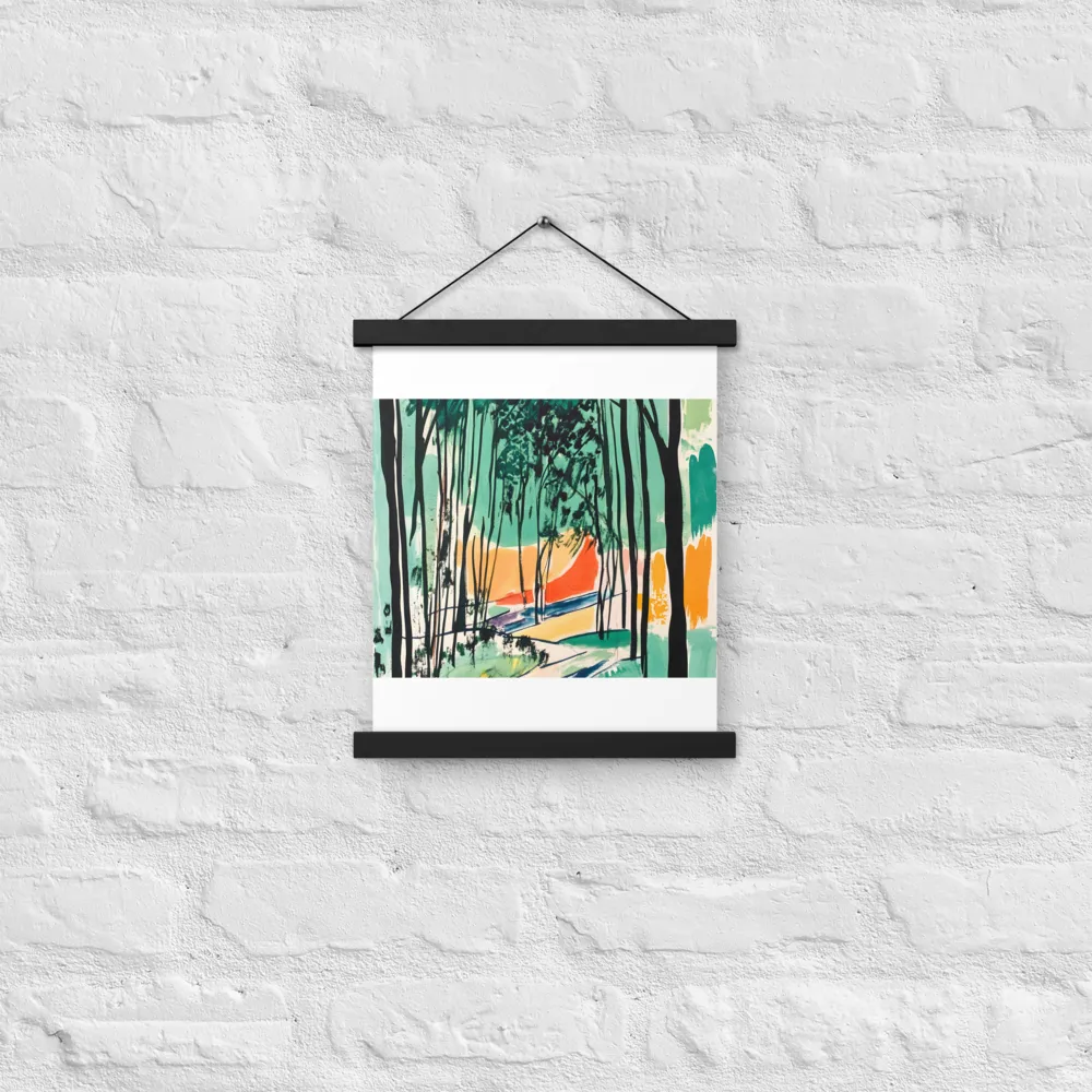 Winding Path Through the Forest | Poster With Black Wood Hanger | 11″×14″