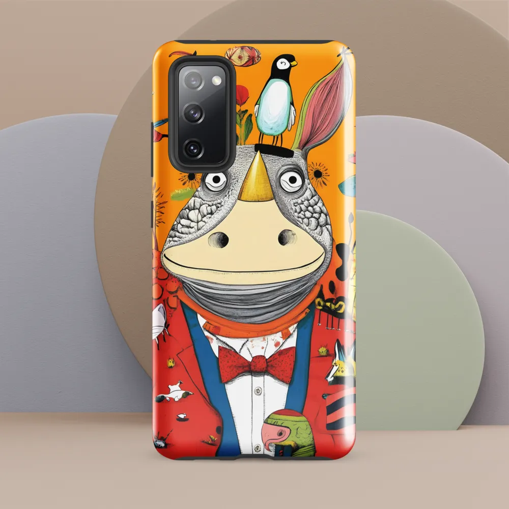 Whimsical Rhinoceros: A Playful Encounter