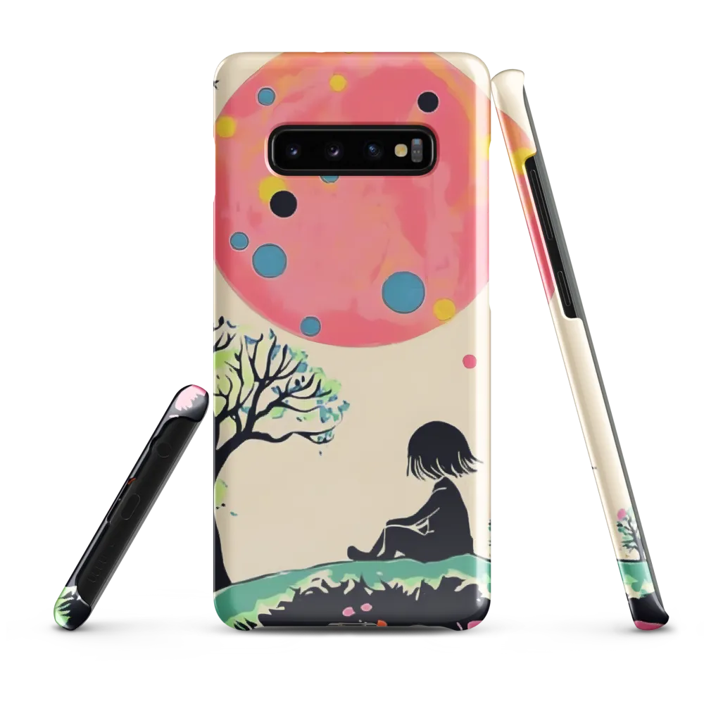 Gazing at the Pink Moon | Phone Case |  S10 Plus | Snap Case | Glossy