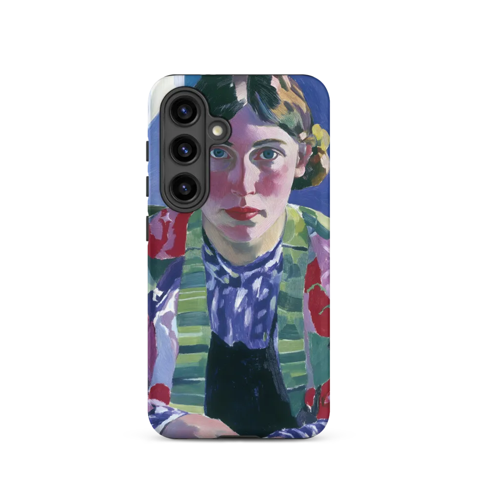 Vibrant Gaze: A Modernist Portrait