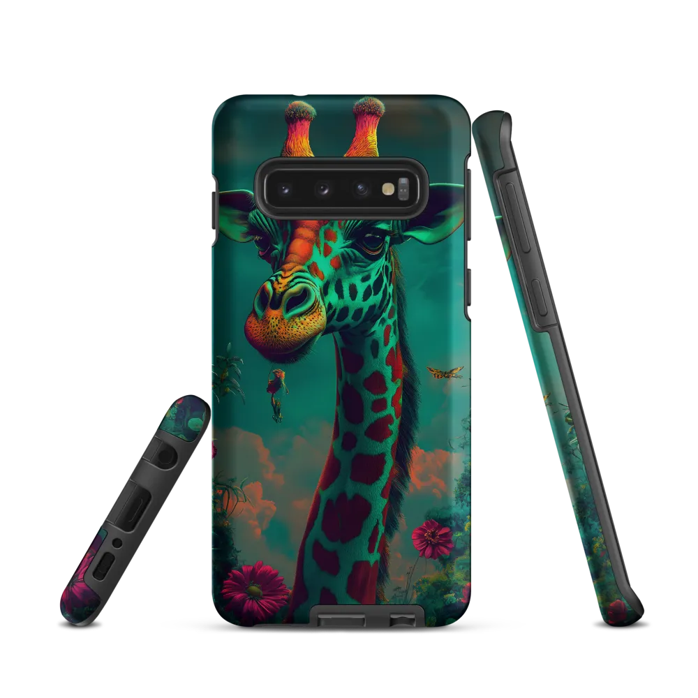 Whimsical Giraffe Among Blossoms