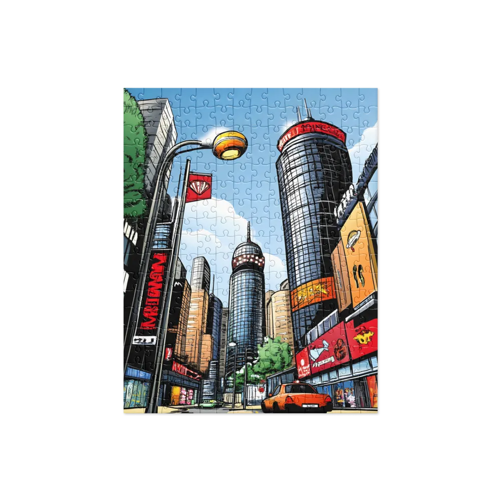 Urban Pulse: A Comic Cityscape | Jigsaw Puzzle | 252/520 pieces