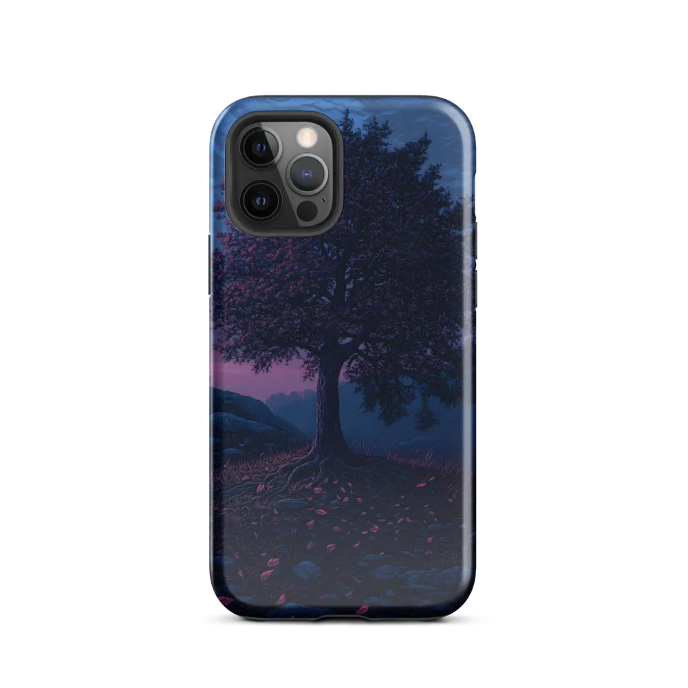 Twilight Oak with Magenta Falling Petals