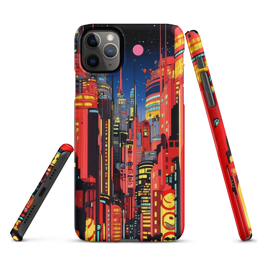 Neon Dreams: A Cyberpunk Cityscape | Phone Case |  11 Pro Max | Snap Case | Matte