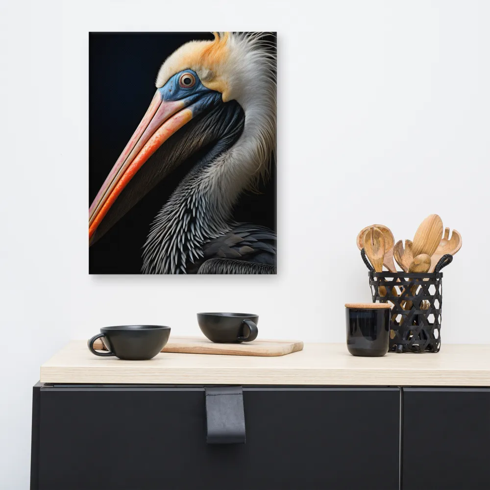 Majestic Portrait of a Pelican | Canvas | 16″×20″