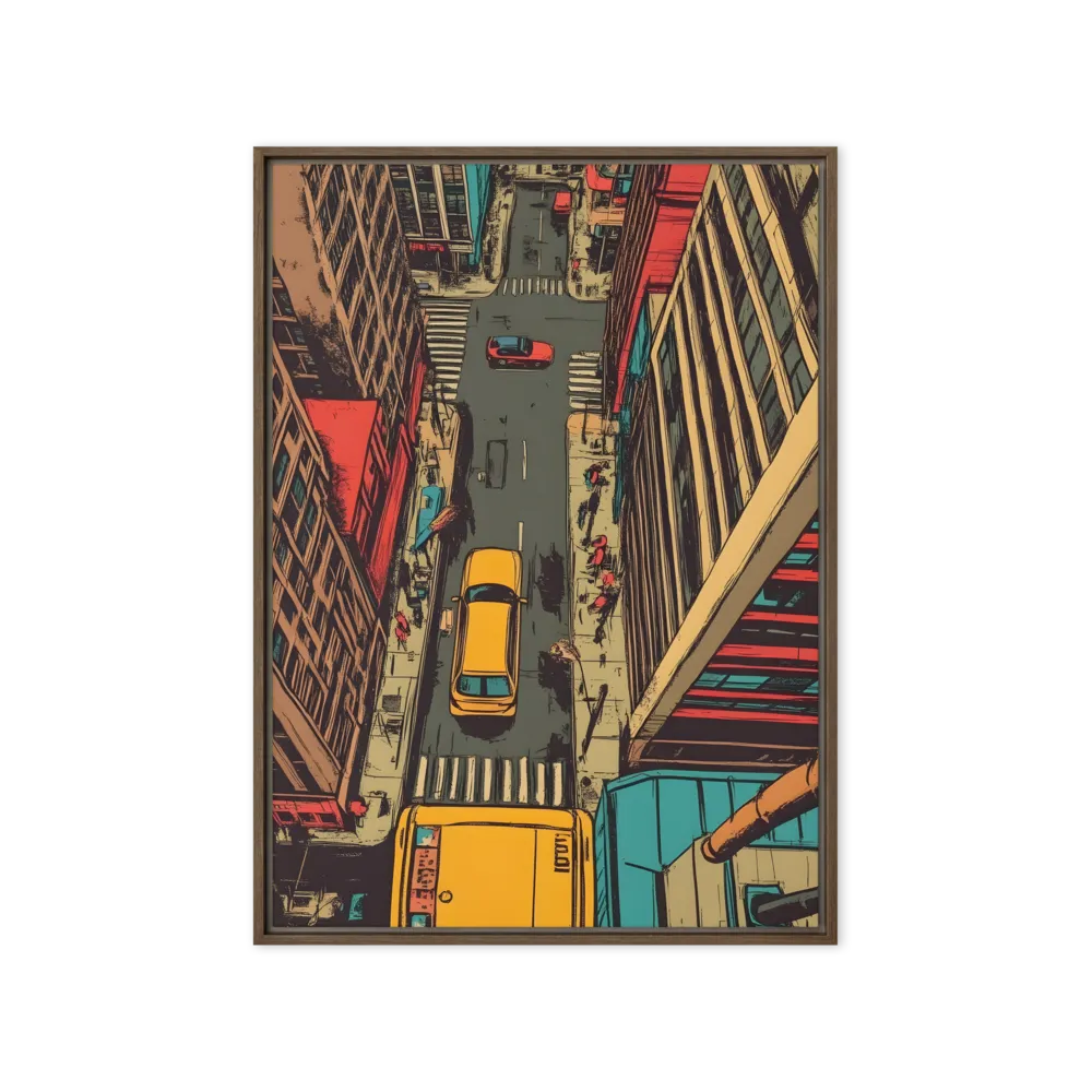 Urban Symphony | Canvas with Brown Frame | 20″×28″