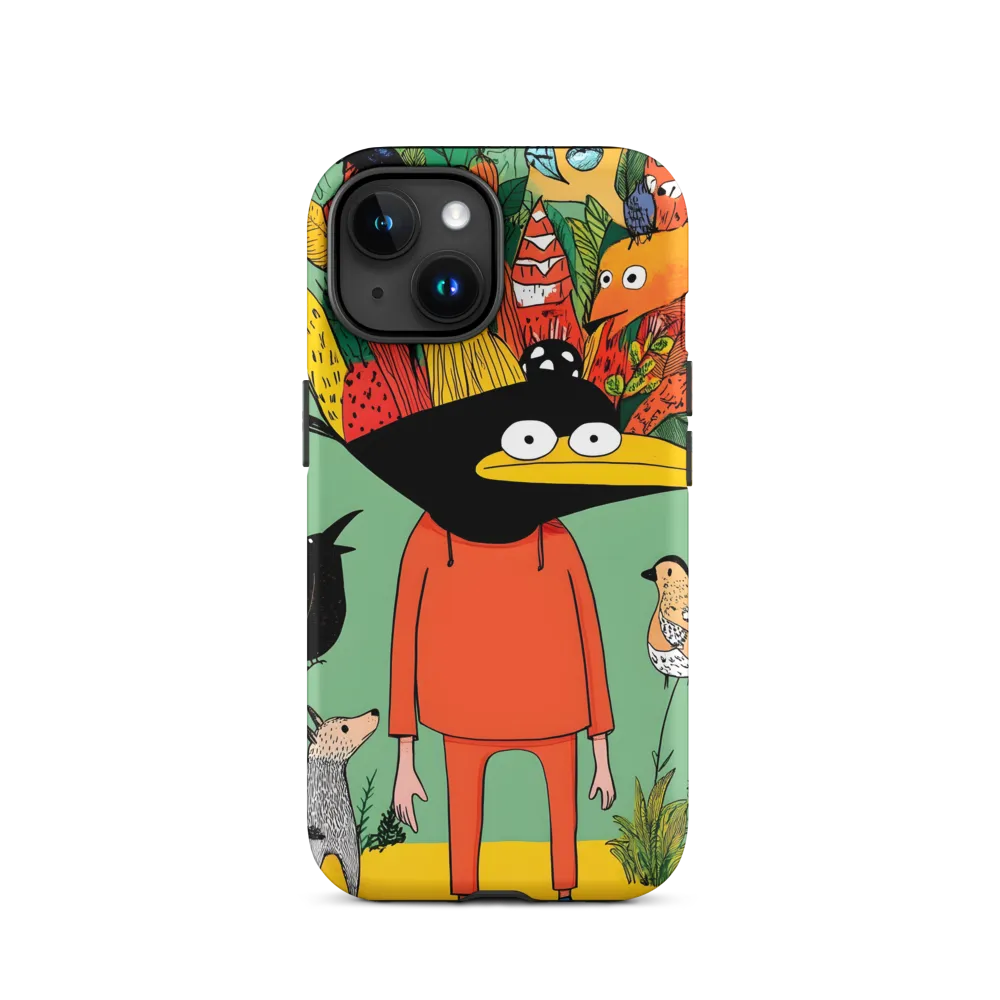 Whimsical Encounter in a Colorful Jungle