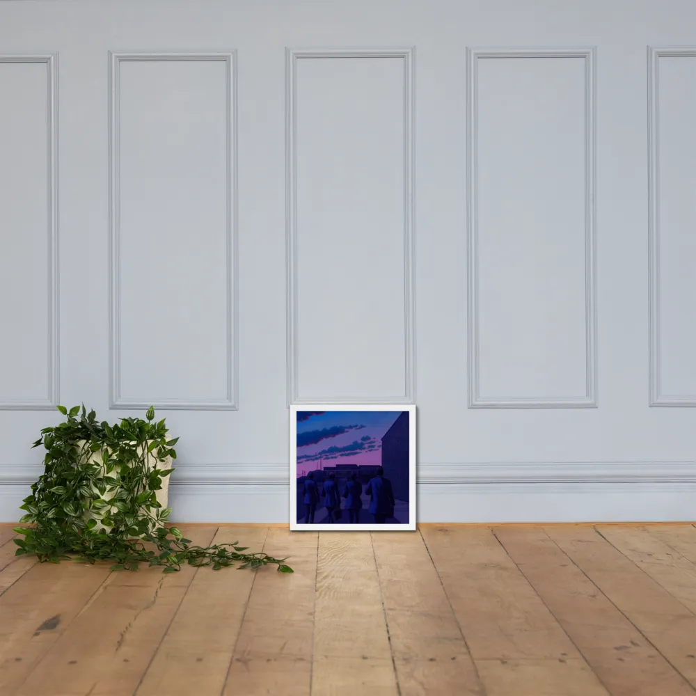 The Twilight Stroll | Poster with White Frame | 14″×14″