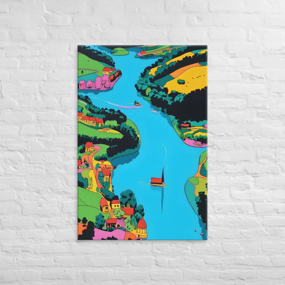 Whimsical River Landscape | Art Print