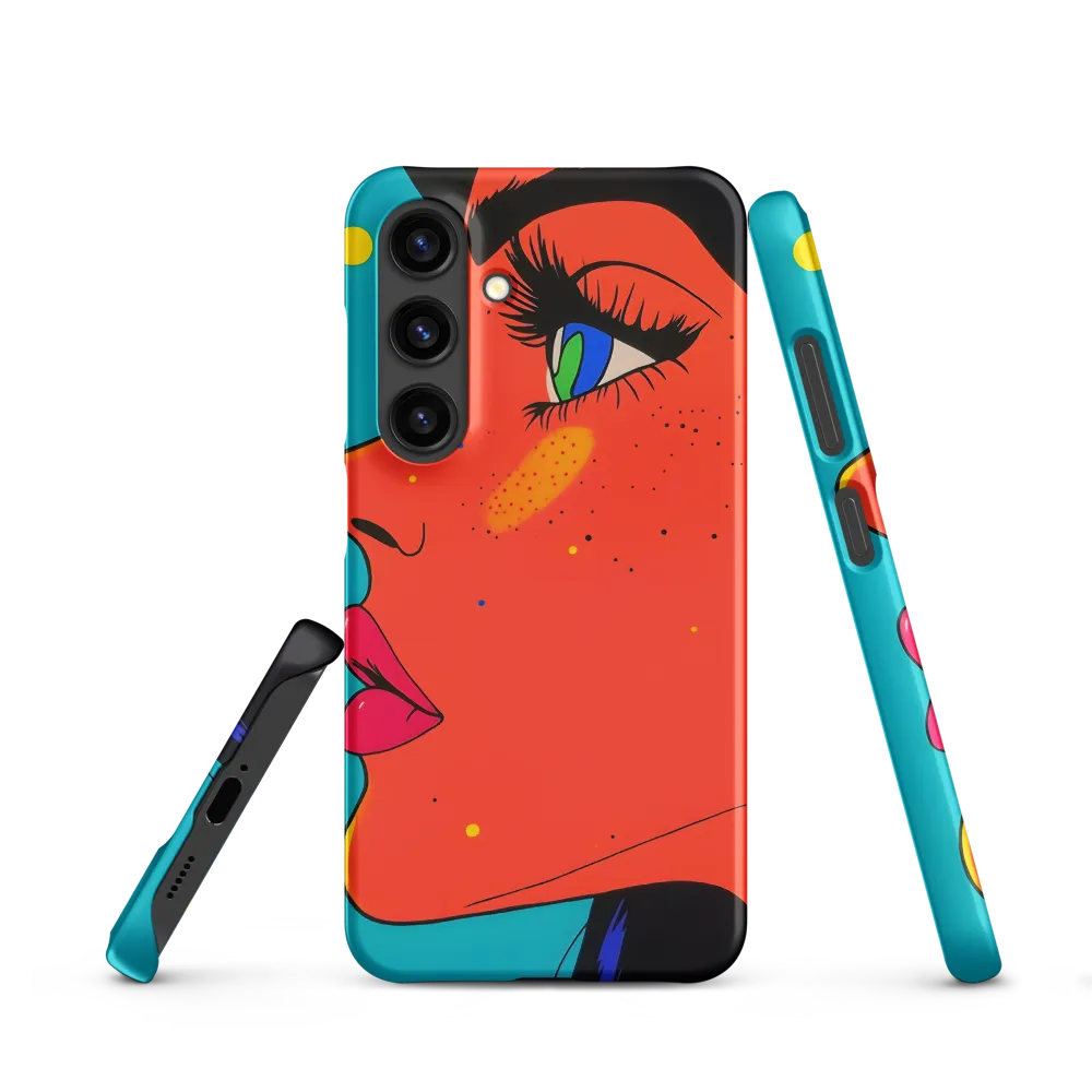 Vibrant Feminine Profile in Pop Art