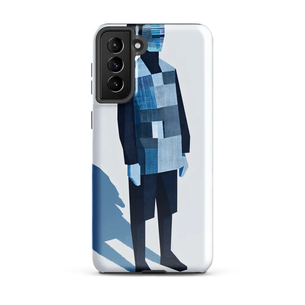 Patchwork Figure in Blue