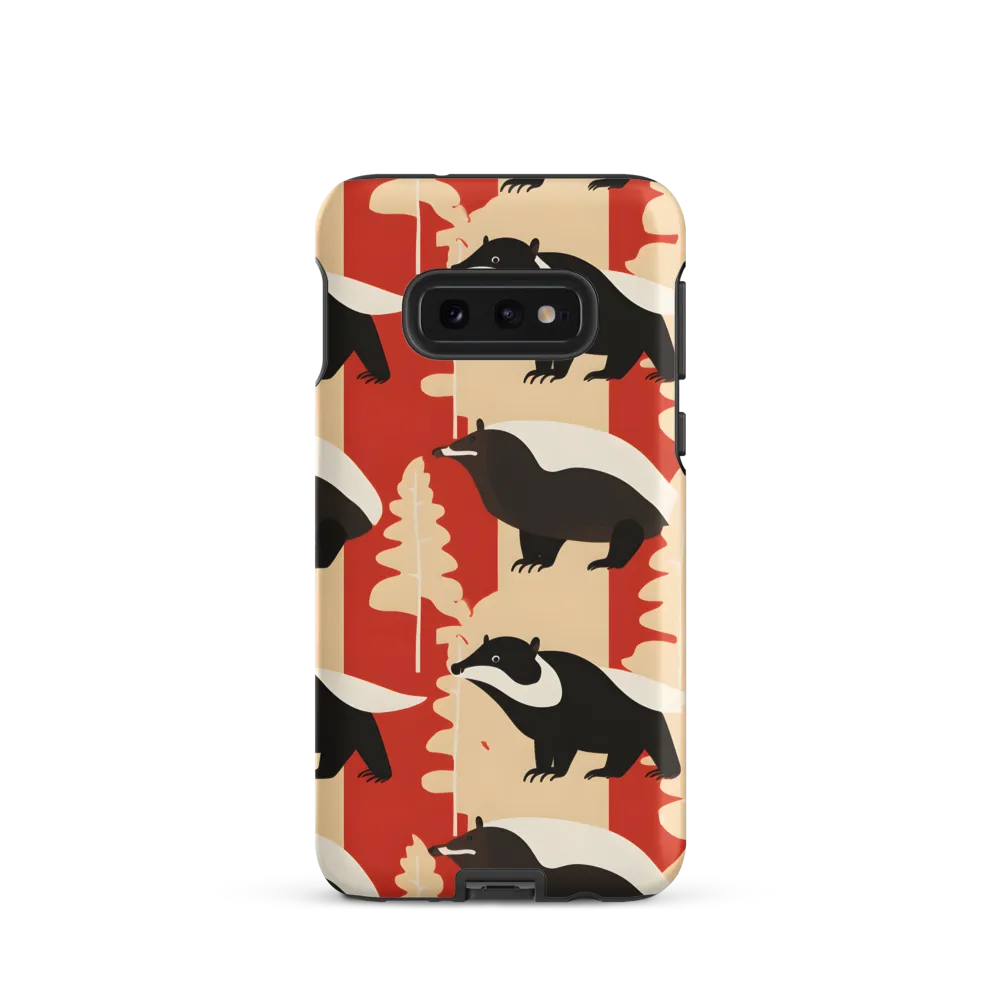 Wildlife Pattern: The Badger Tale | Phone Case |  S10e | Tough Case | Matte