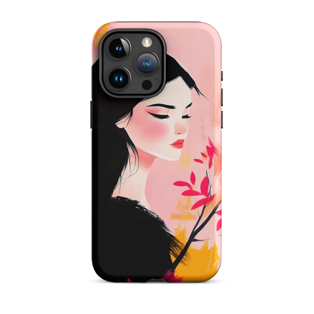 Pink Profile with Blossom Branch