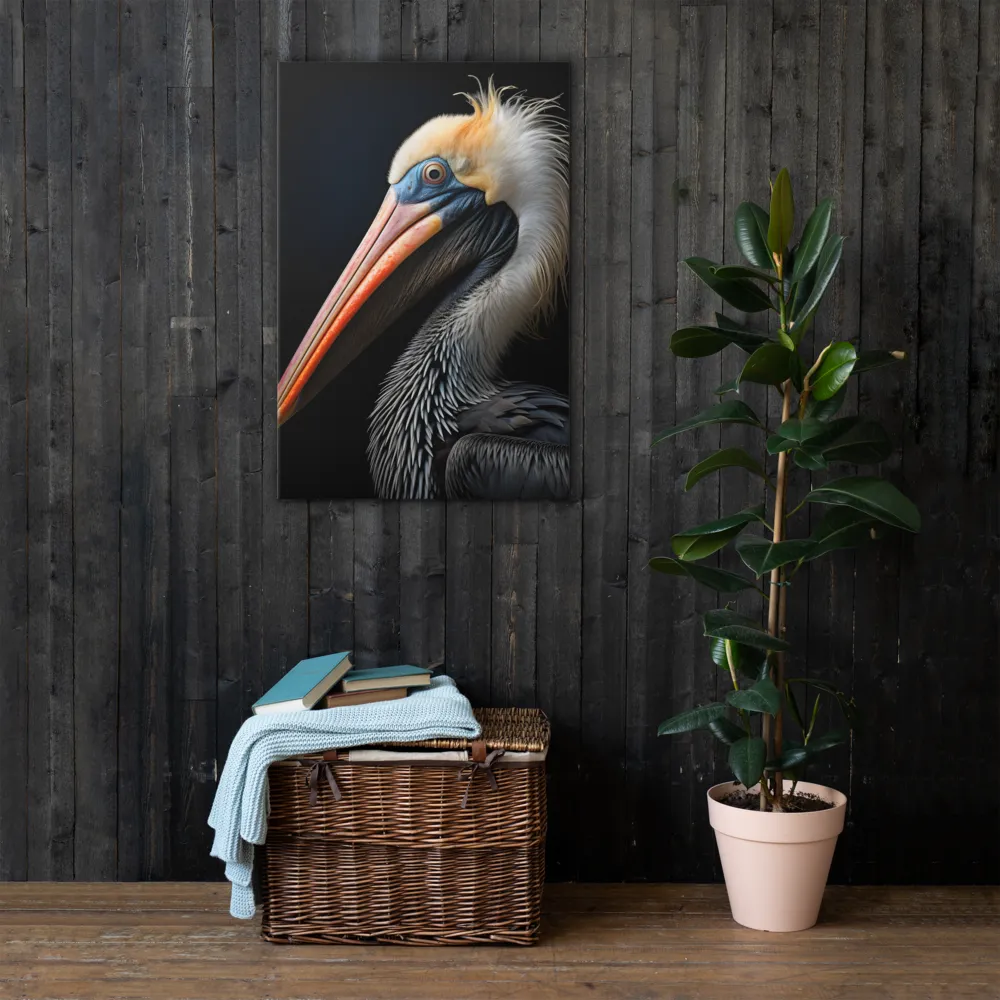 Majestic Portrait of a Pelican | Thin Canvas | 24″×36″