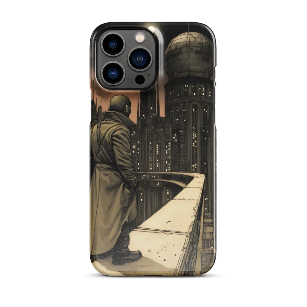 A Contemplative Gaze Over the Futuristic Metropolis