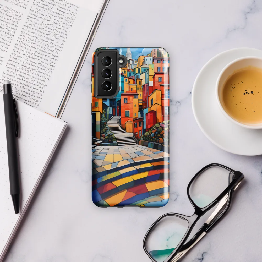 Vibrant Village: A Cubist Journey