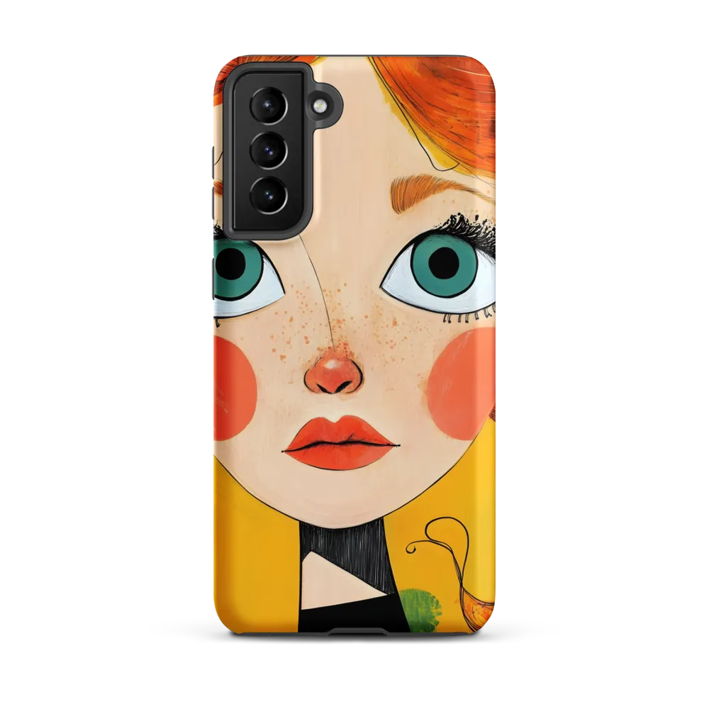 Whimsical Portrait of a Girl | Phone Case |  S21 Plus | Tough Case | Matte