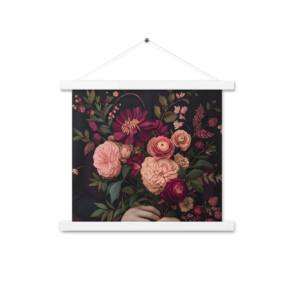 Botanical Elegance | Poster With White Wood Hanger | 14″×14″