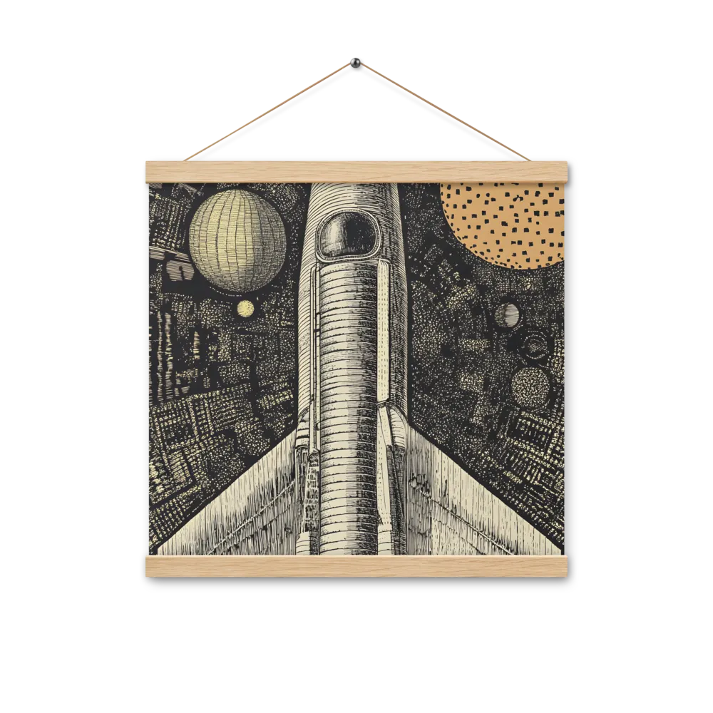 Voyage to the Unknown | Poster With Oak Wood Hanger | 16″×16″