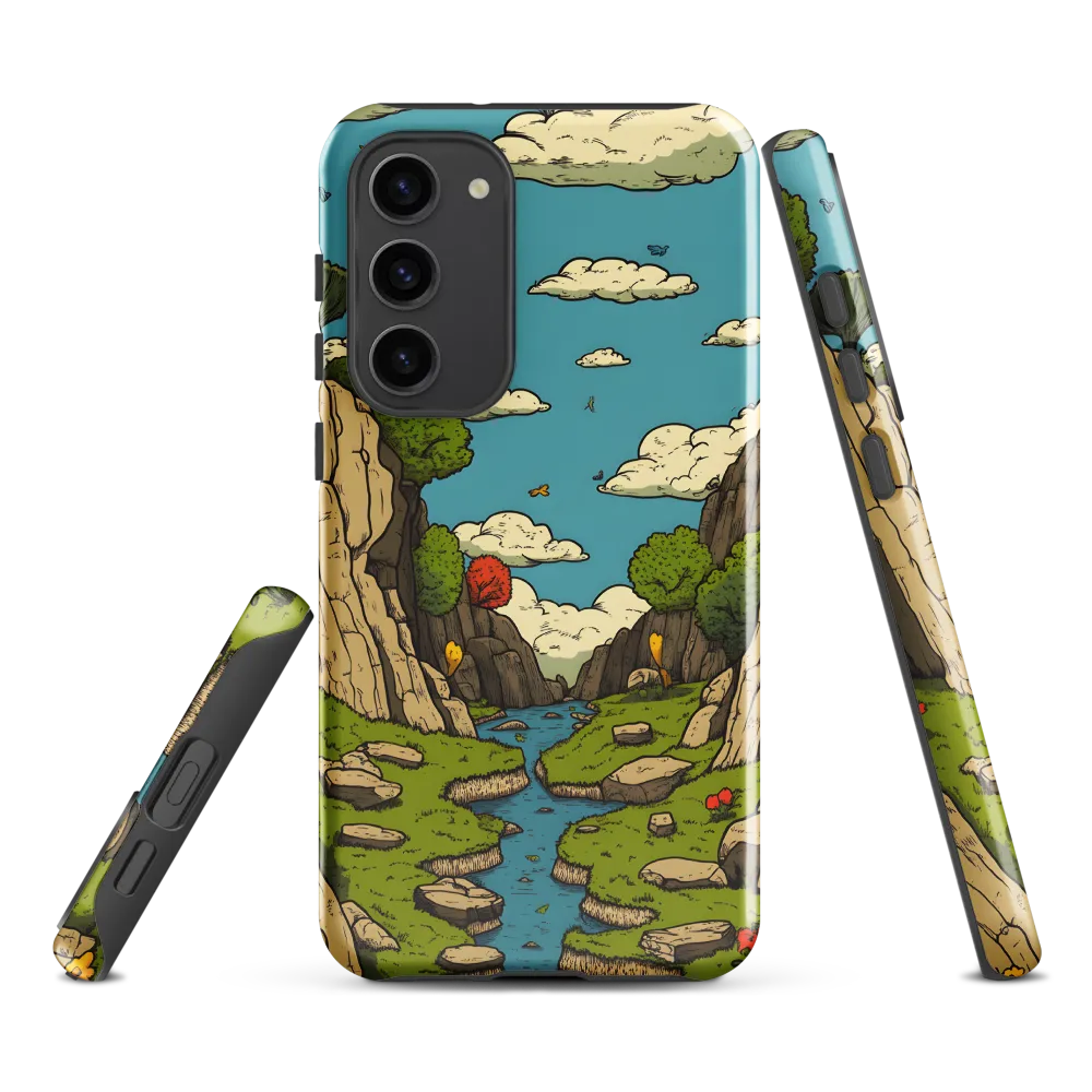 Whimsical Serenity: A Canyon Landscape