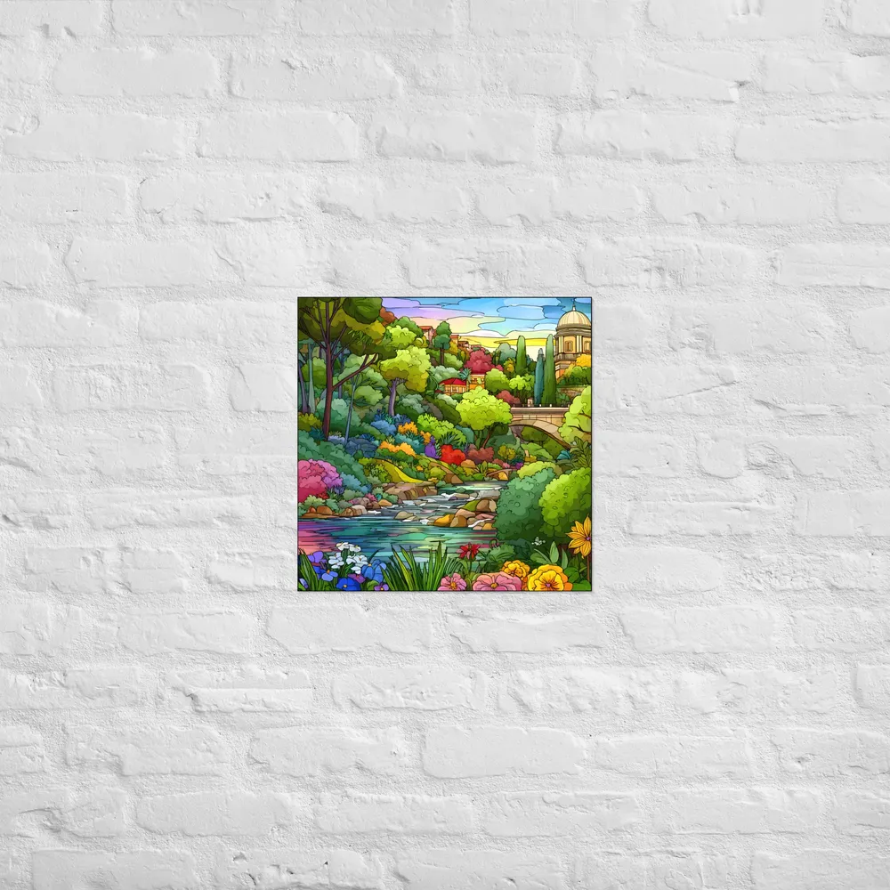 Riverside Garden 
 Poster | 18″x 18″