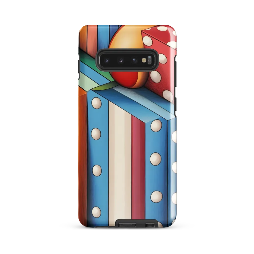 Vivid Geometry: A Playful Arrangement | Phone Case |  S10 Plus | Tough Case | Glossy