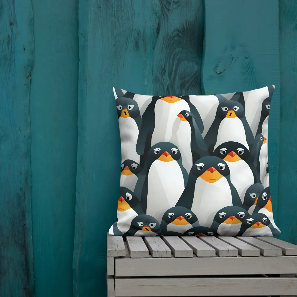 Penguin Parade | Pillow & Pillow Case | Multiple Sizes