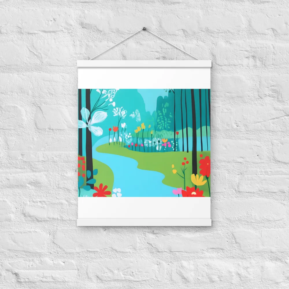 Whispers of Spring: A Colorful Retreat | Poster With White Wood Hanger | 16″×20″