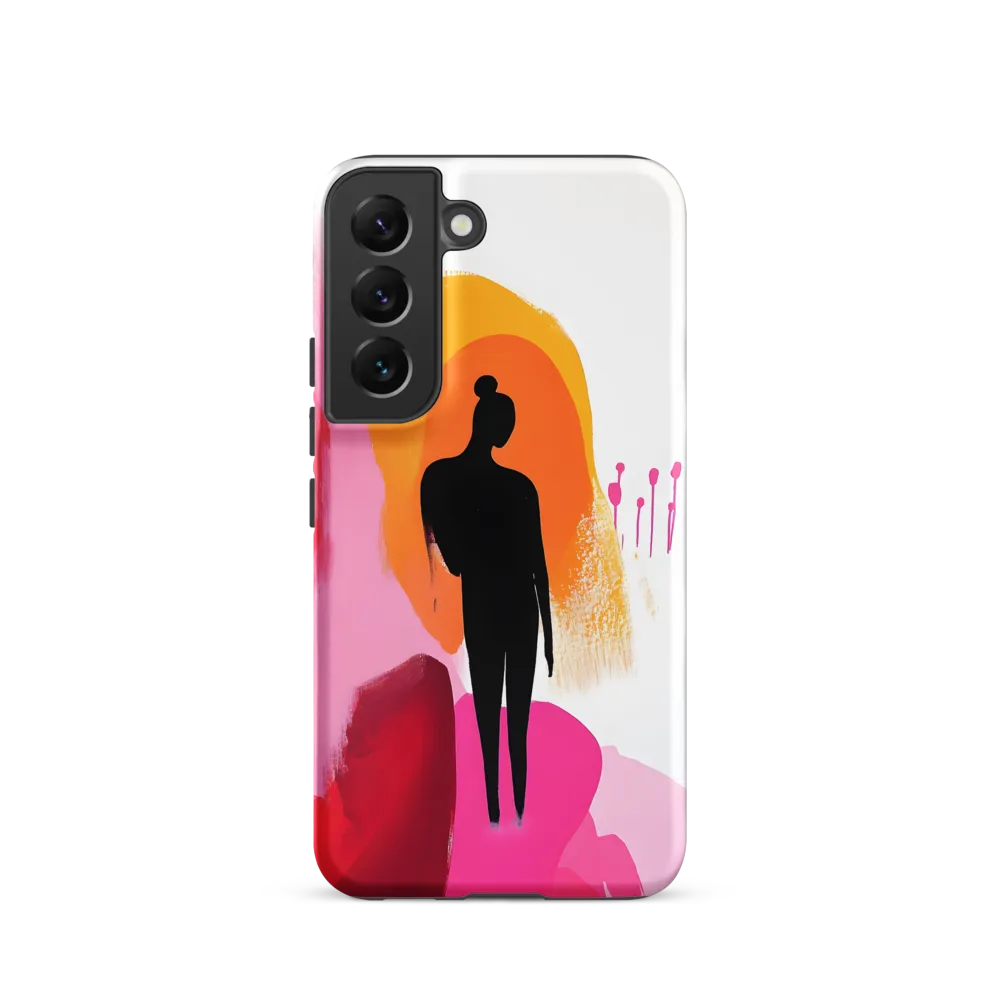 Silhouette in Colorful Abstraction
