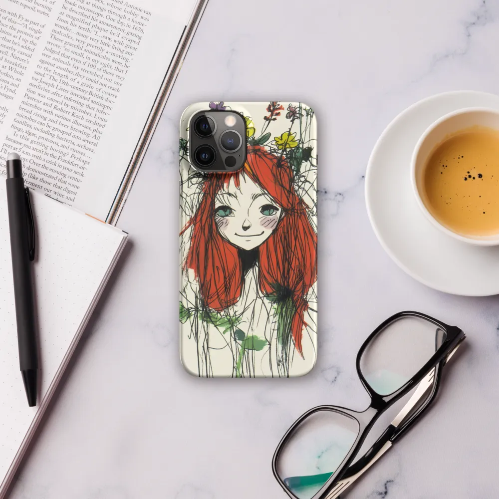 Whimsical Floral Portrait | Phone Case |  12 Pro Max | Snap Case | Matte