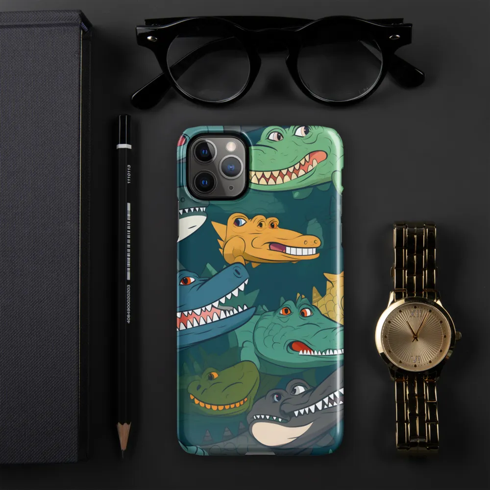 Cheerful Crocodilian Parade | Phone Case |  11 Pro Max | Snap Case | Glossy