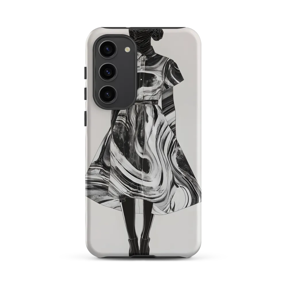 Marbled Shirt Dress — Monochrome Silhouette