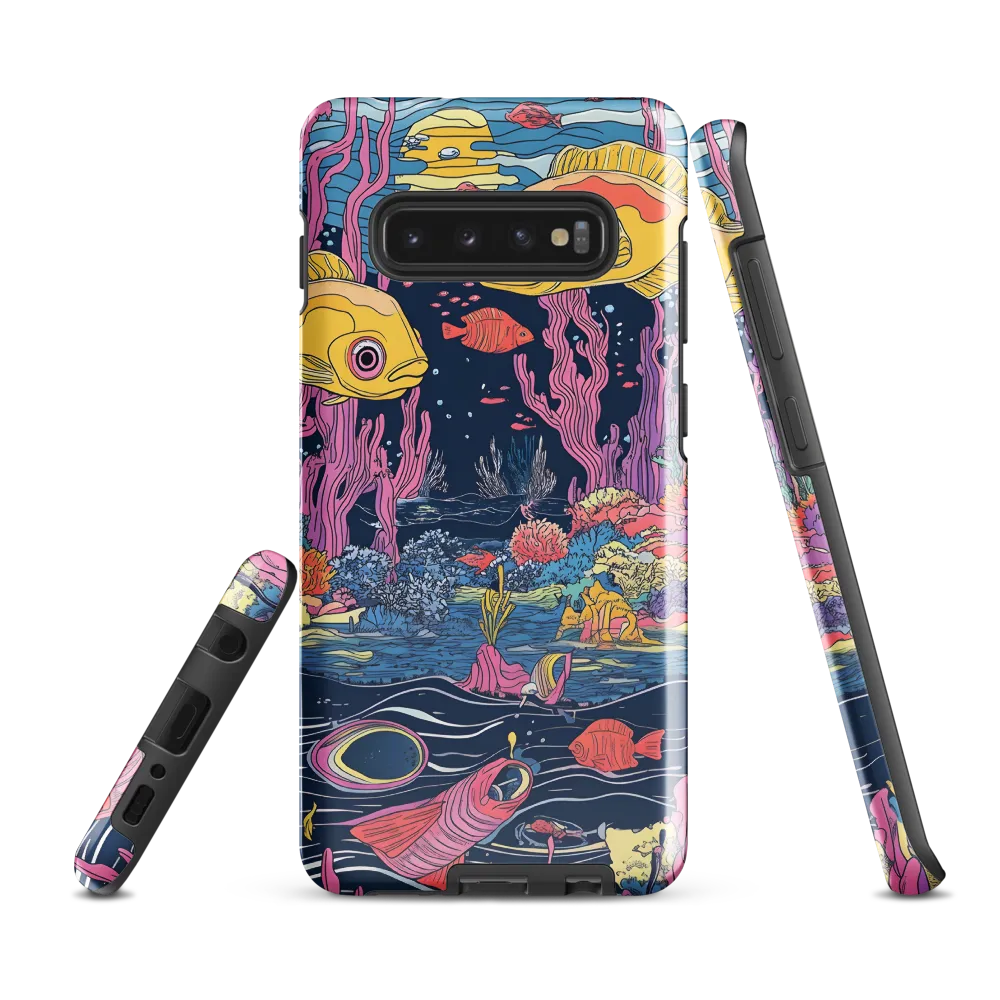 Underwater Dreamscape: A Playful Encounter | Phone Case |  S10 Plus | Tough Case | Glossy