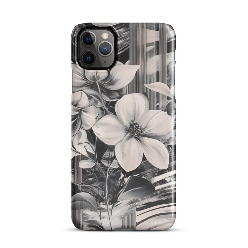 Ethereal Bloom: A Dance of Monochromes | Phone Case |  11 Pro Max | Snap Case | Glossy