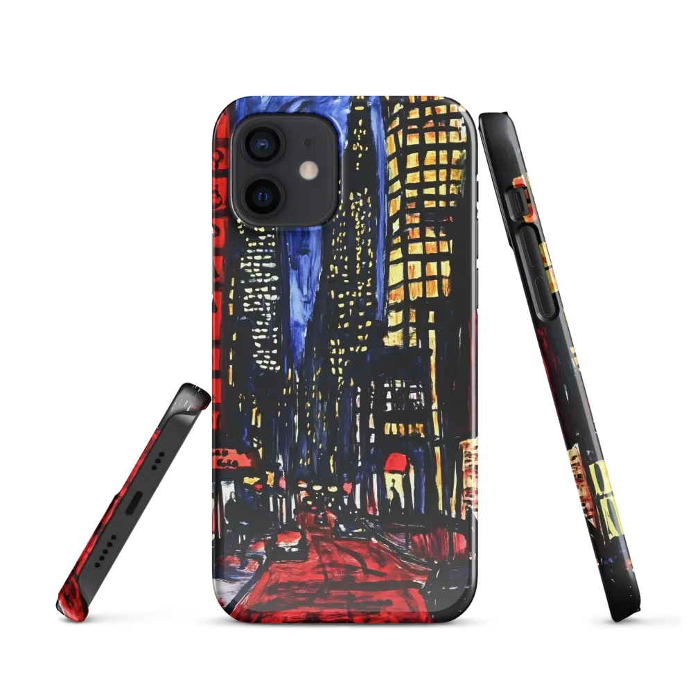Urban Nightscape: A Journey Through Neon Lights | Phone Case |  12 | Snap Case | Glossy