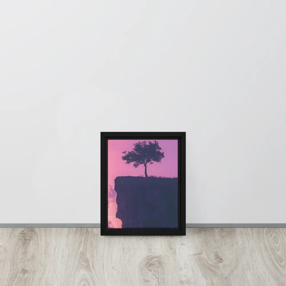 Solitude on the Edge | Canvas with Black Frame | 8″×10″