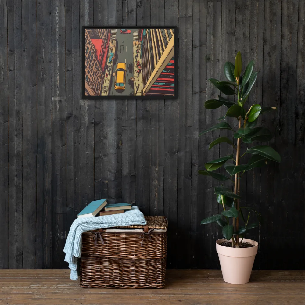 Urban Symphony | Canvas with Black Frame | 18″×24″