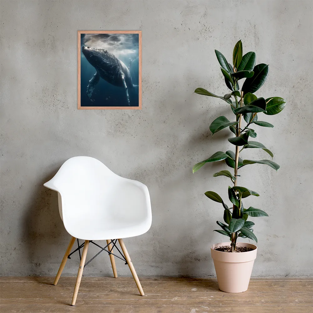 Graced by the Depths | Poster with Red oak Frame | 16″×20″
