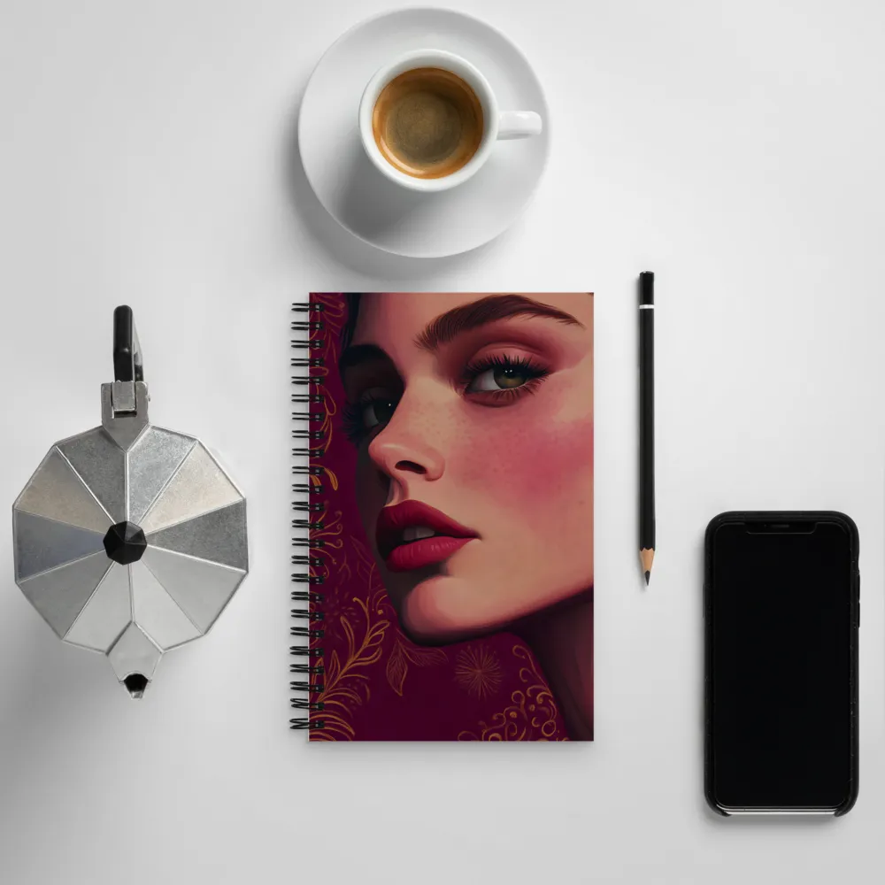 Portrait of Serene Beauty | Spiral Notebook