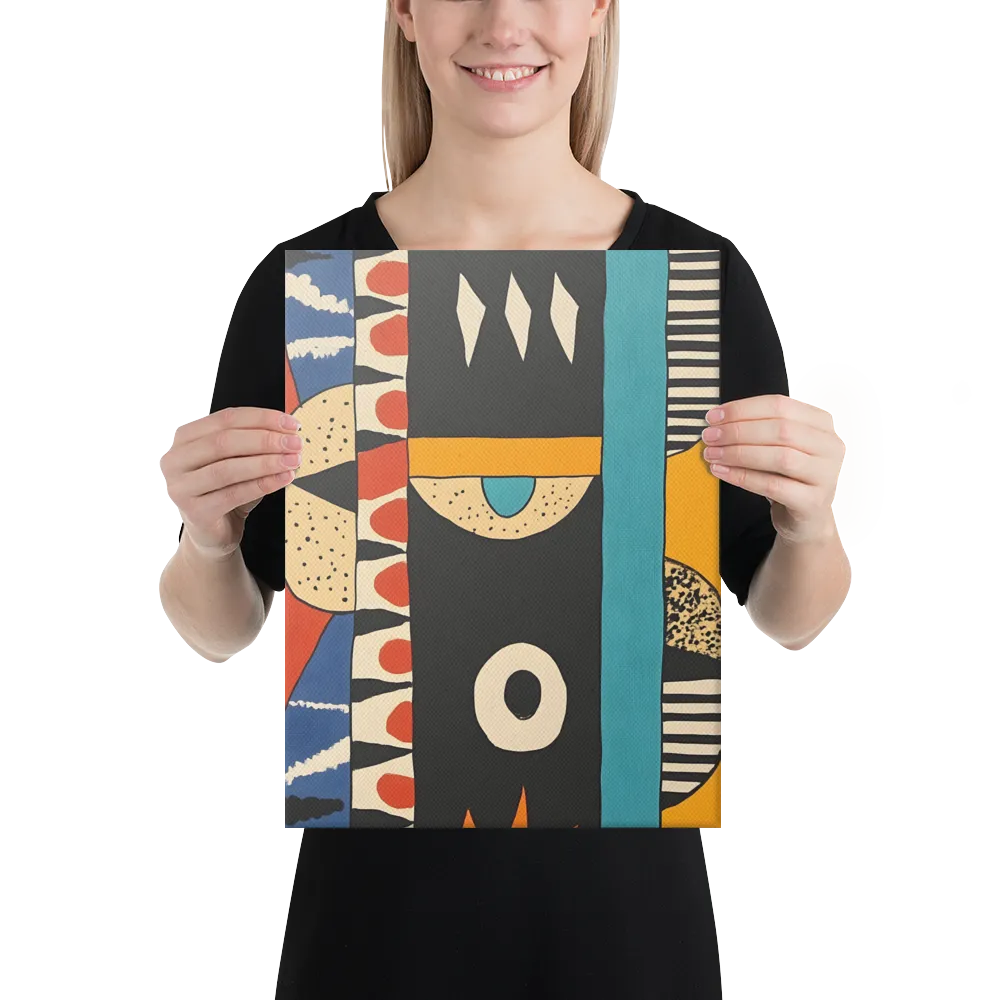 Playful Geometry: A Modern Abstract Exploration | Canvas | 12″×16″