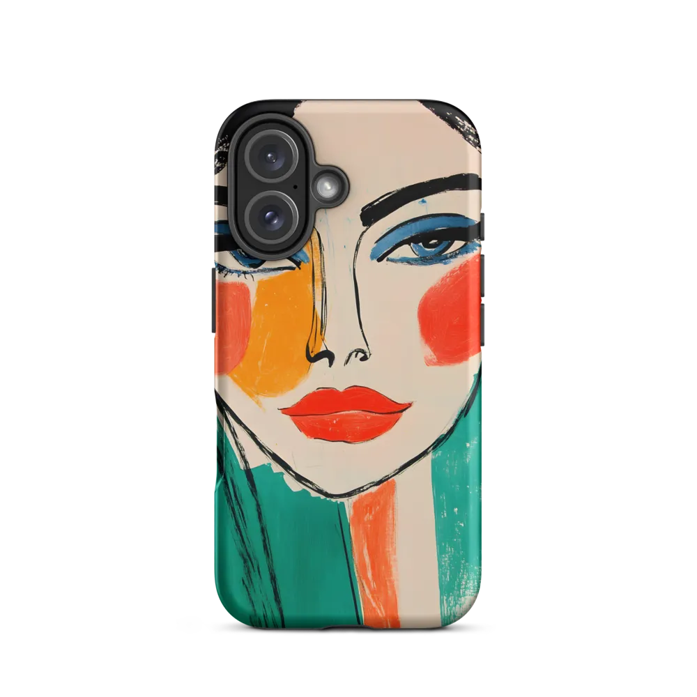 Vivid Portrait of a Modern Muse | Phone Case |  16 | Tough Case | Matte