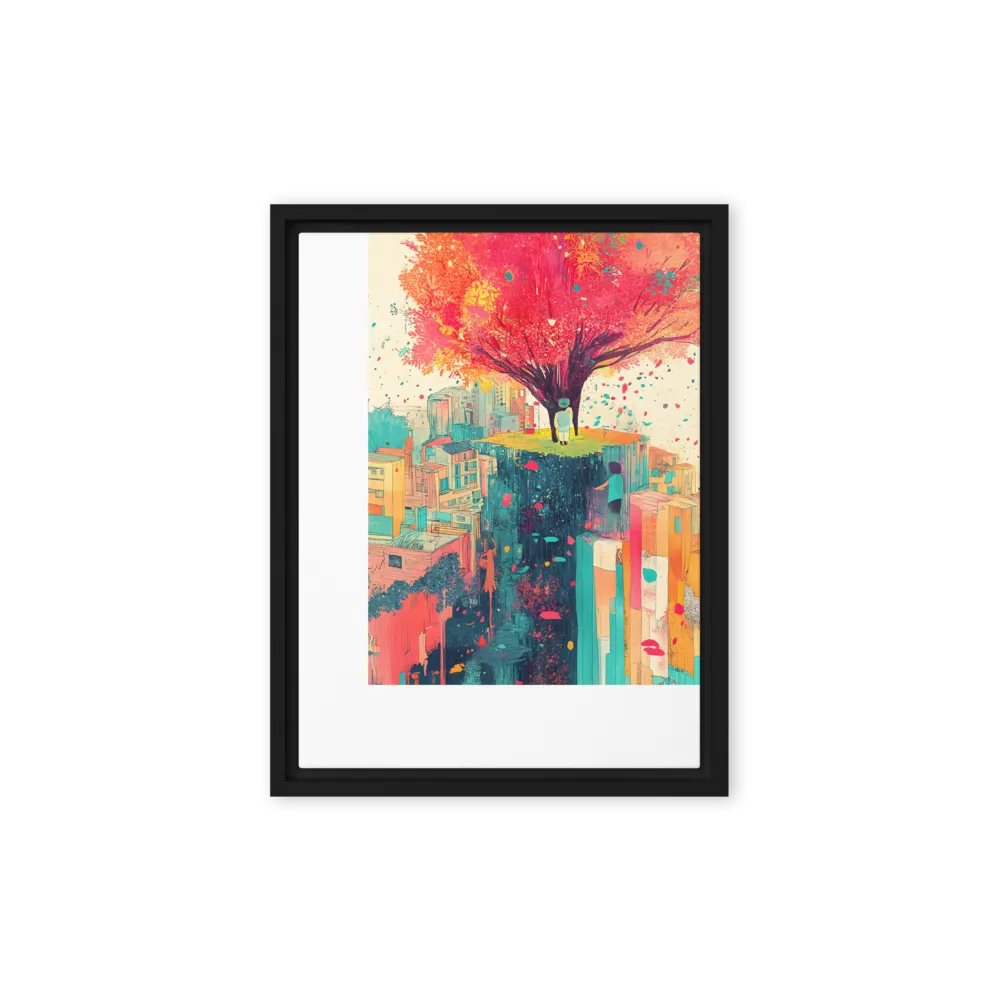 Whispers of Urban Dreams | Canvas with Black Frame | 12″×16″