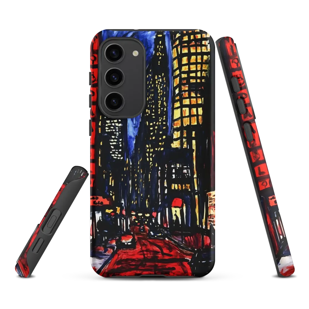 Midnight Avenue in Red and Blue
